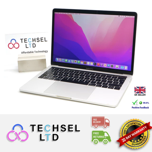 MacBook Pro 13.3" 2018 Touchbar Apple A1989 Core i7 2.70ghz 16GB RAM 500GB SSD