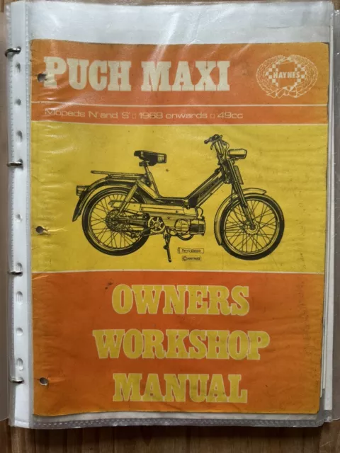 PUCH MAXI OWNERS WORKSHOP MANUAL vintage Haynes