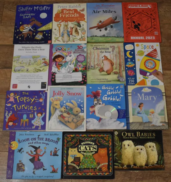 Lovely Family Bundle of 15 mixed Children Book Toddler Baby Kids Large Joblot