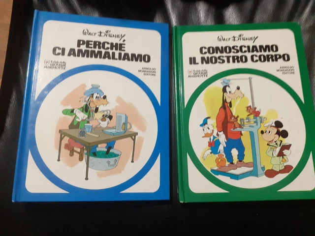 2 LIBRI Mondadori - Walt Disney: perché ci ammaliamo, CONOSCIAMO IL NOSTRO CORPO