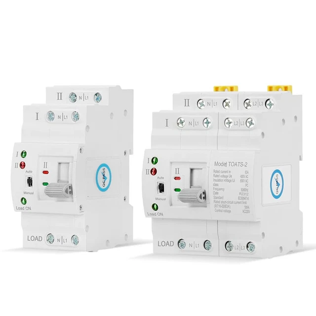 Interrupteur De Transfert Automatique 125A 2P - Pour Générateur, Double Alimentation