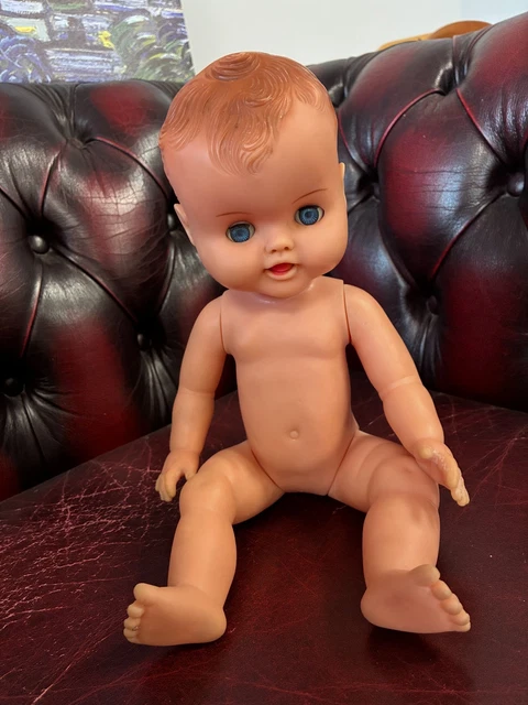 Poupée Vintage Roddy Des Années 60, Fabriquée En Angleterre, Tête Qui Tourne Et Yeux Dormeurs - 29 Cm
