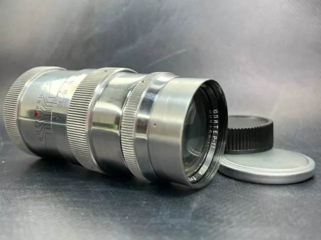 Silver KMZ Jupiter 11 135mm f4 Red ( P ) M39 Screw Mount Lens soviet lens 💙💛