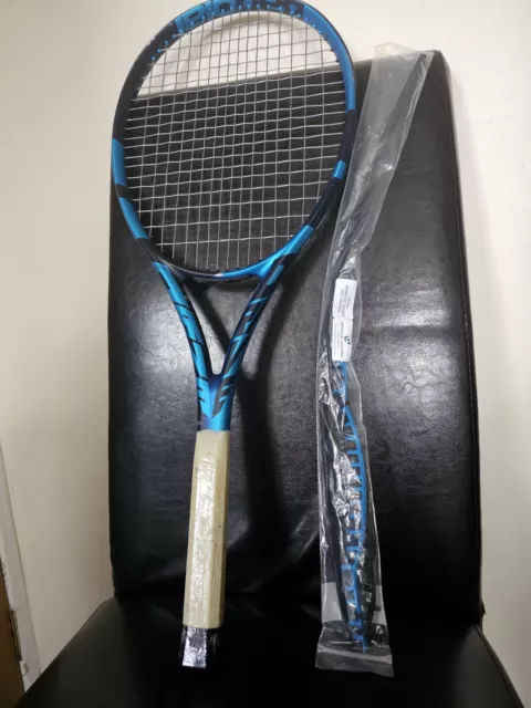 Babolat Pure Drive Adults Tennis Racket, Grip Size 2, 300grams - Blue + Grommet