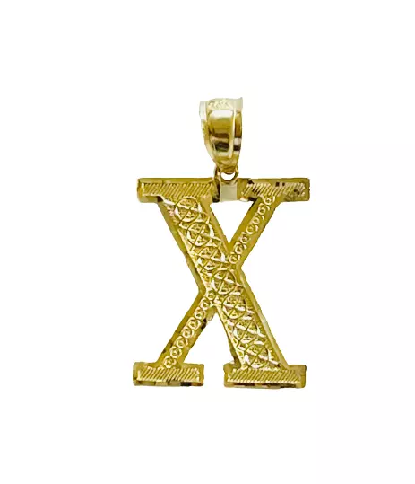 18K Gold Diamond Initial Charm Pendant Necklace - Diamond Letter Charm  Pendant