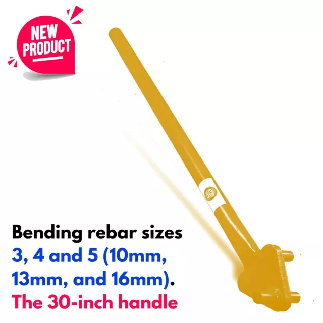 Heavy Duty Hickey Bar Hand Rebar Bender Tight Place Metal Concrete Work Building