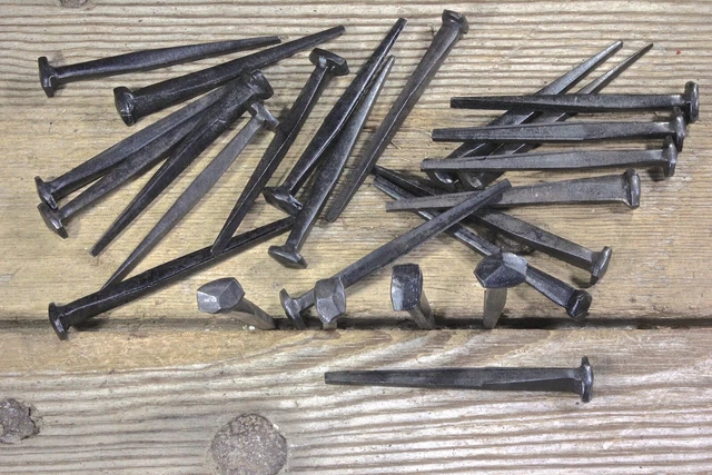 2 1/2" Rose head 50 nails antique square wrought iron Spikes Decorative 2.5" 3