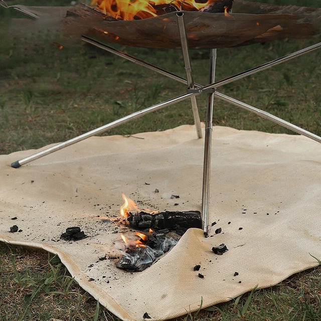 Estera contra incendios de barbacoa para cubrir alfombra retardante de llama protección resistente al calor