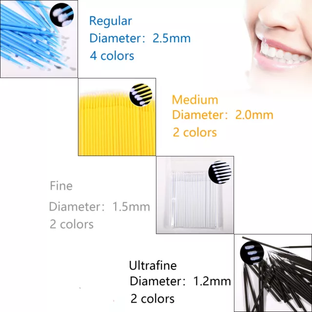 Dental Micro Applicators Disposable Makeup Eyelash Brush Swab Mascara Wand