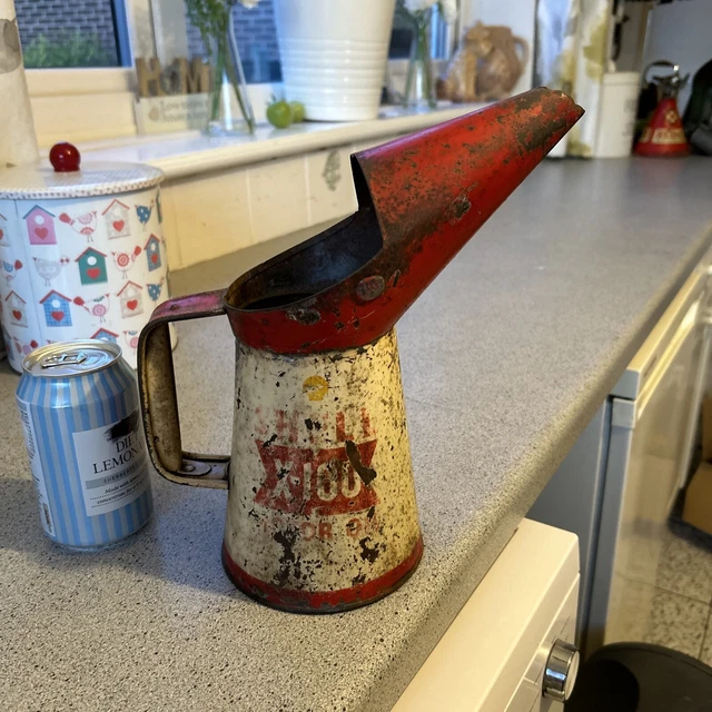 VINTAGE SHELL X-100 Motor Oil Quart Can Pourer £39.99 - PicClick UK