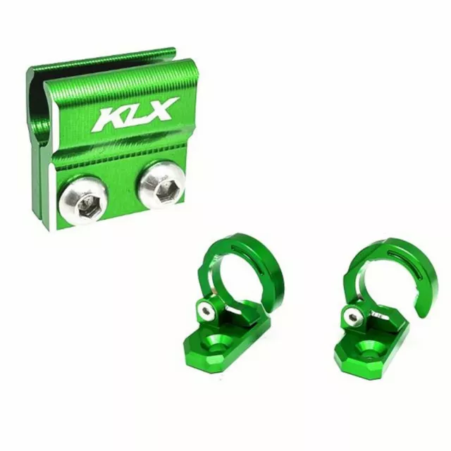 For KAWASAKI KLX140 KLX140L/G Green Front Rear Brake Line Hose Clamp Holder