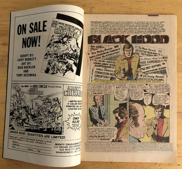 Blue Ribbon 8; Nebres Cover; Black Hood App; Ads Joe Nazario, Masters Universe 2