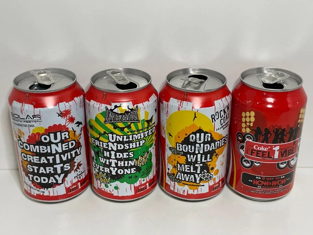 Coca Cola Coke Cans; Complete Festival 4 Can Set Holland 2005