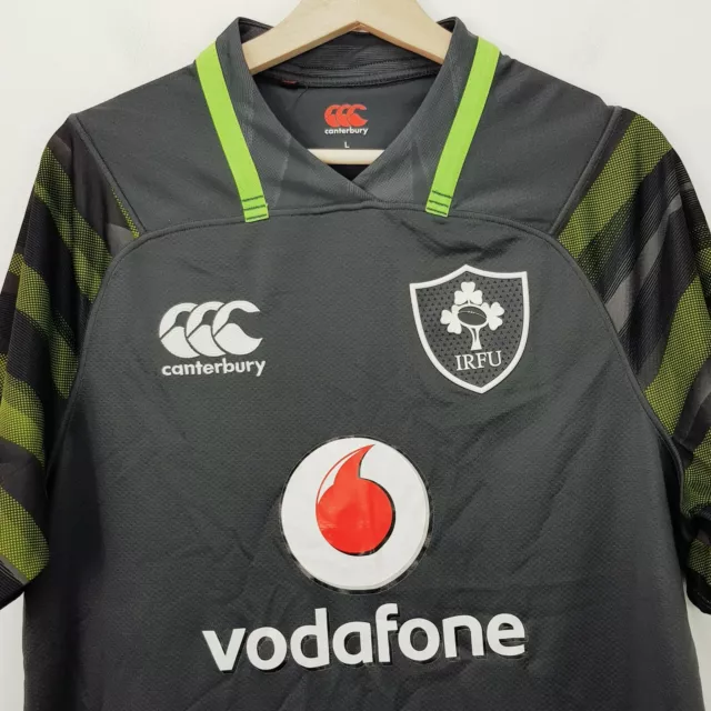 IRELAND Canterbury Mens Size L Alternate 2017 /18 Rugby Jersey 2