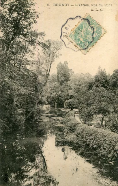 Carte BRUNOY L'Yerres vue du Pont