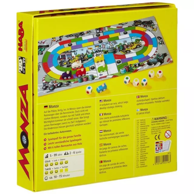 HABA 4416 Monza Würfelspiel Familienspiel Gesellschaftsspiel Rennauto Autorennen 2