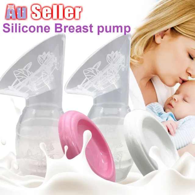 Mom Silicone Manual Breast Pump Baby Breastfeeding Milk Saver Suction Bottle VN