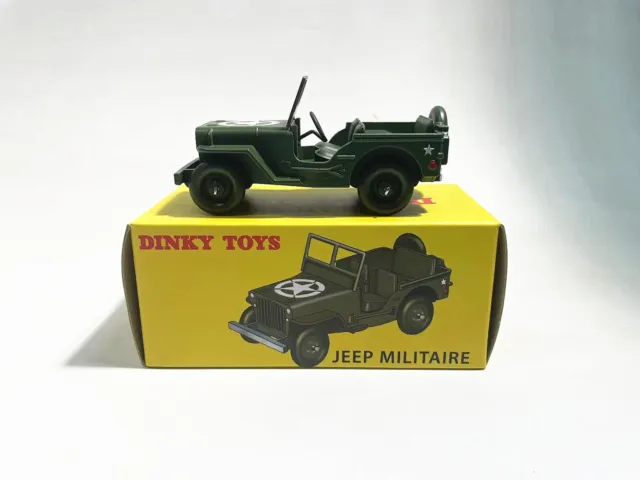 Miniatures Dinky Toys 24M JEEP MILITAIRE Kaki Diecast Car--Green