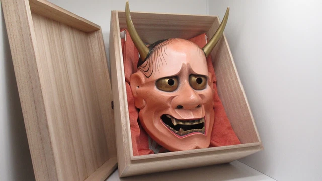 Hannya Mask Noh Mask Namanari Kagura Japan Antique Wood Mask Hannya Mask