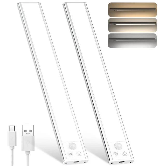 EZVALO Under Cabinet Lights, LED Closet Lights Wireless USB Charging, Motion Sensor Lighting