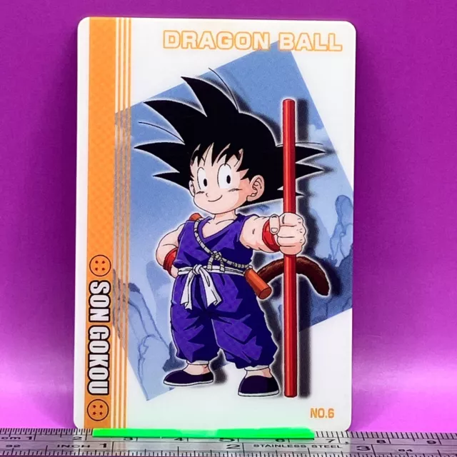 Son Goku 6 Dragon Ball Wafer Card DBZ Carte BANDAI 2003 Vintage TCG Japan #717