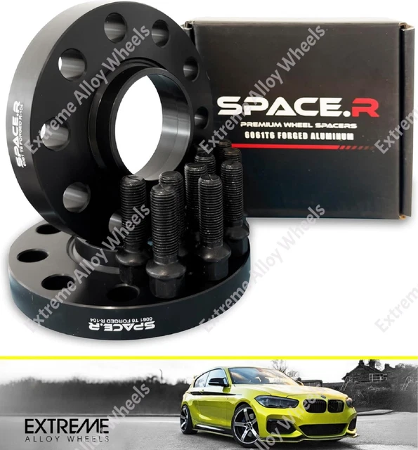 Demon Black Alloy Wheel Spacers Bmw 5x112 66.6mm 15mm / 20mm