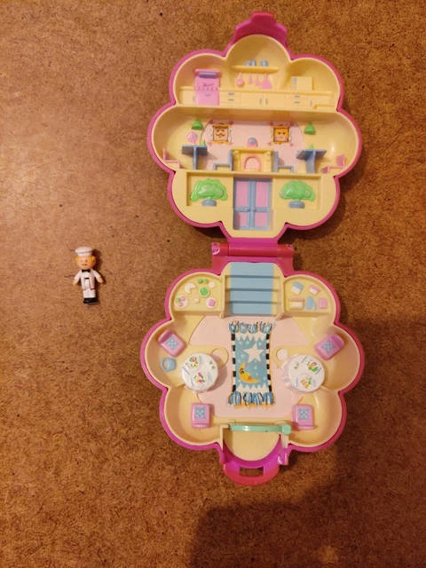 Jouet Polly Pocket Bluebird 1990 - Restaurant Mr Fry's, Maison De Poupée Vintage, Complet Mais Jauni
