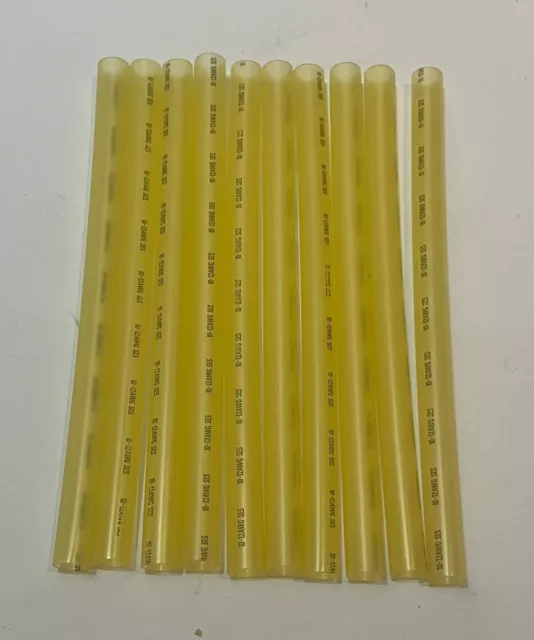 (10) 6" Yellow .360 ID 12-10 AWG Heat Shrink Tubing 3:1 Adhesive Lined Wrap USA