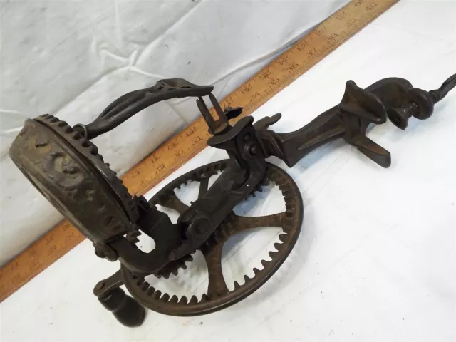 Vintage Cast Iron Apple Peeler Kitchen Tool Reading Hardware Co '78 PA Keystone