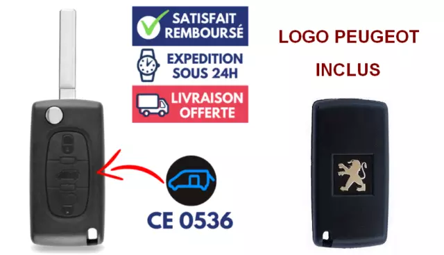 Electronique pour plip de clé 3 boutons Peugeot 207, Expert, Partner