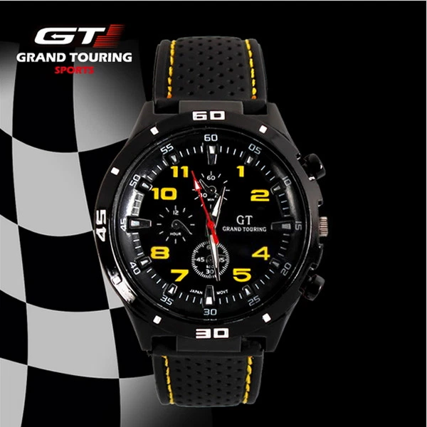 NUOVO SPORT UOMO OROLOGIO QUARZO SPORTIVO WATCH DA POLSO SPED. ITALIA GT 10 qi