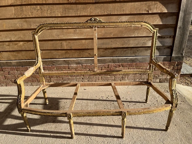 Wooden Louis style gilded sofa frame - perfect restoration / upholstery project