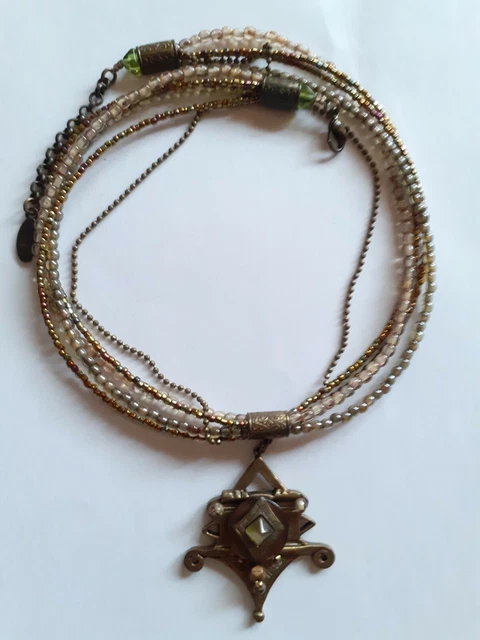 Collier Ras Du Cou Vintage Satellite Collection Confetti - Multicolore Cristal - Style Bohème