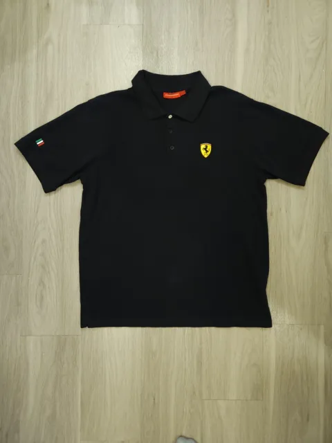 Ferrari Official Licensed Product Short Sleeve Black Polo - Size XL