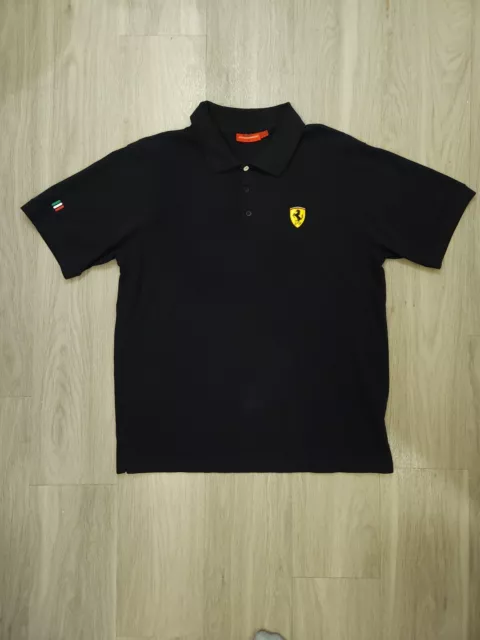Ferrari Official Licensed Product Short Sleeve Black Polo - Size XL