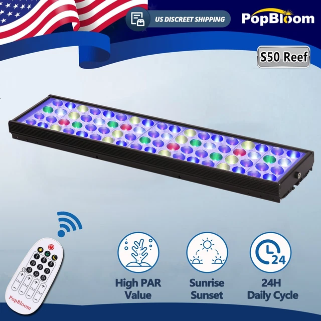 DSunY Led Aquarium Light Saltwater Lighting for Marine Reef Coral Nano Fish Tank