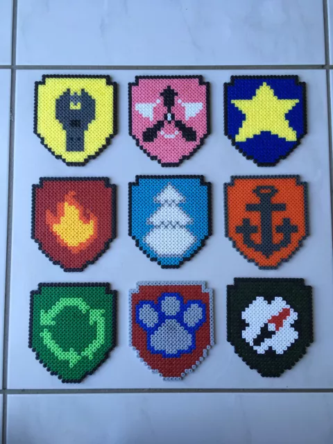 Modèles Perles à Repasser Pat Patrouille PIXEL ART / Perles A Repasser Symbole De La Pat Patrouille EUR 2,50 - PicClick FR