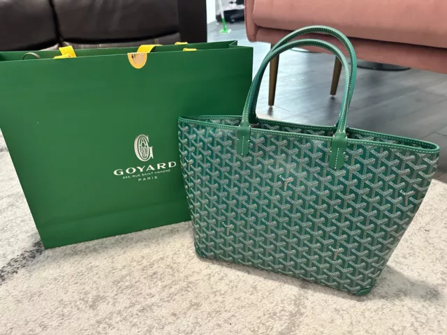 GOYARD ARTOIS TOTE PM - Green Excellent Condition with Dust Bag