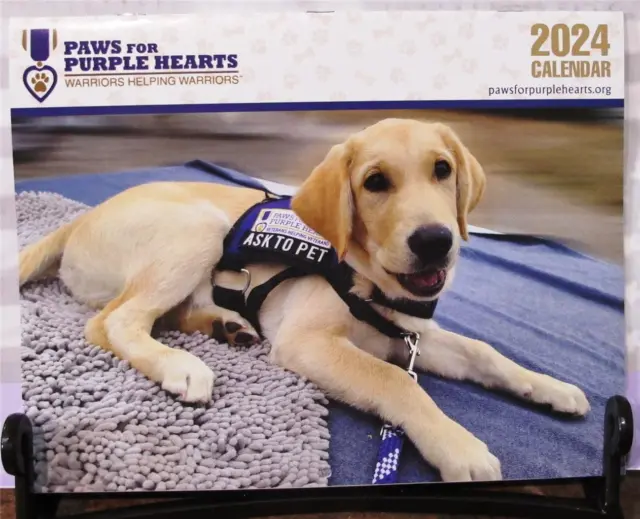 paws-for-purple-hearts-2024-wall-calendar-warriors-helping-warriors-new-9-00-picclick