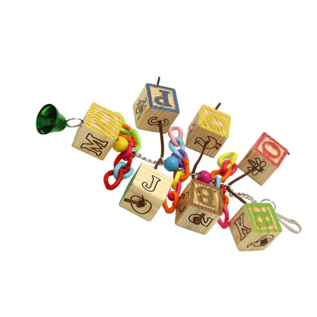 1Pc zerreißendes Blockspielzeug Papagei Stehen Rack Vogel Klettern Stehen
