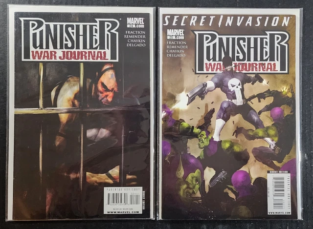 Punisher War Journal #24 & 25 NM SECRET INVASION Marvel Comics 2008