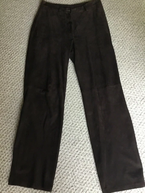Maxfield Parrish/Nigel Preston Rare Vintage Chocolate Brown Lined Suede Pants L Maxfield Parrish/Nigel Preston Rare Vintage Chocolate Brown Lined Suede Pants L