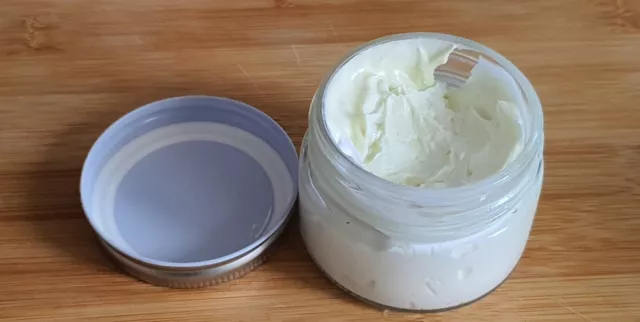 Homemade Tallow Whipped Body Butter Cream Olive Oil 150ml Glass Jar