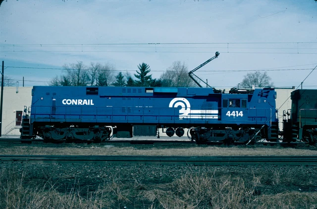 1978 Original Kodachrome Slide Clean Cr Conrail E-44 #4414 Columbia Pa