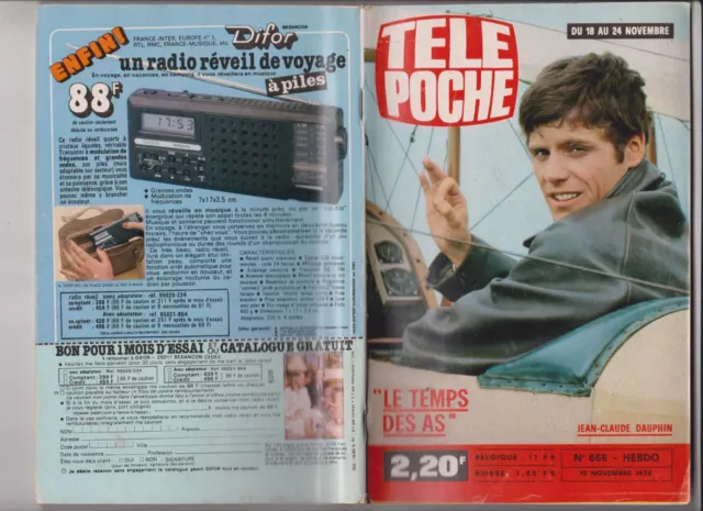 Tele Poche 1978  N°666  Complet  Jean Claude Dauphin