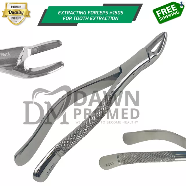 Dental Pedo Extracting Forceps 150S 6″ Upper Lower Molars Incisors Surgical