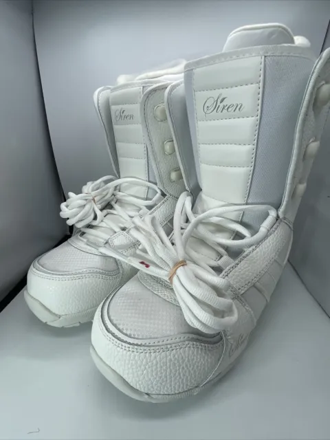 2022 Siren Lux Women's White Snowboard Boots USA Size 6- EU 37 - JP 4 NEW W/Box