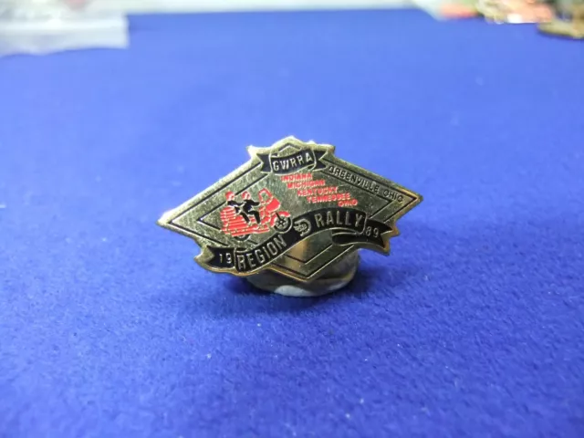 badge motor cycle bike club honda gold wing road riders ass 1989 ohio membership