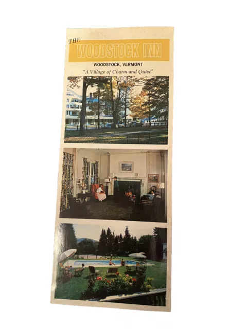 VINTAGE THE WOODSTOCK Inn Vermont Village Of Charm & Quiet Brochure ...
