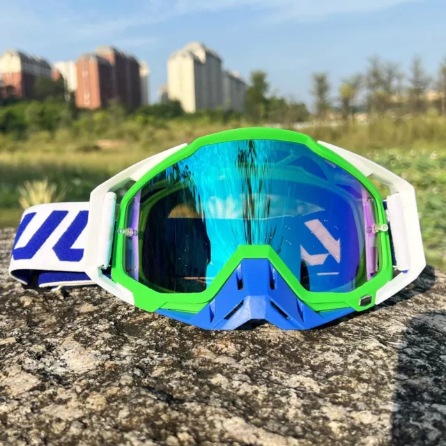 Mascherina Occhiali Da Cross Enduro Dh Maschera Off Road Lente Specchiata Moto 3